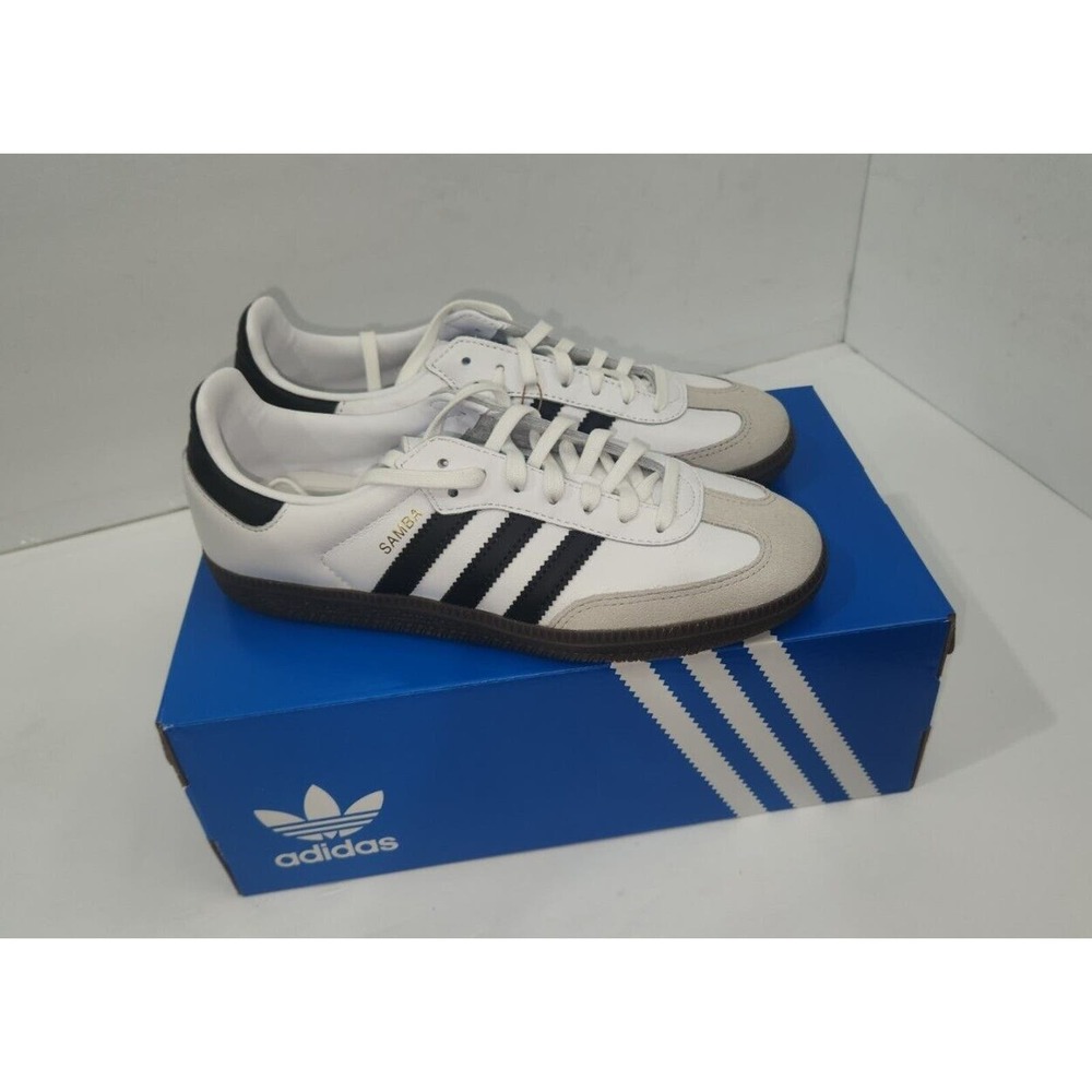 NWB adidas Originals Samba OG White Black IE3675 Size Men 6.5/39 1/3EU-W8.5 US